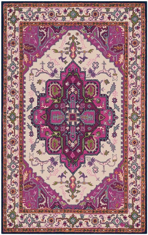 Safavieh Bellagio Blg541A Ivory / Pink Rugs.