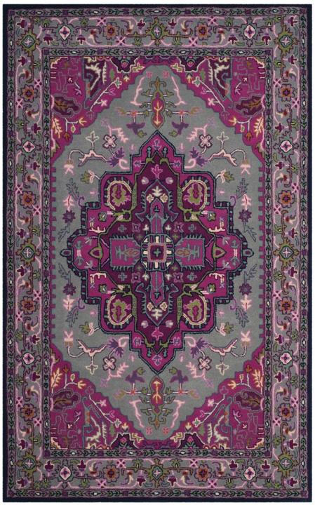 Safavieh Bellagio Blg541B Grey / Pink Rugs.