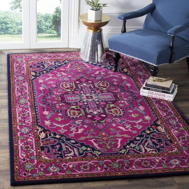 Safavieh Bellagio Blg541C Pink / Navy Rugs.