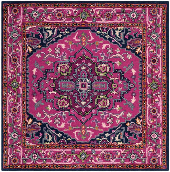 Safavieh Bellagio Blg541C Pink / Navy Rugs.