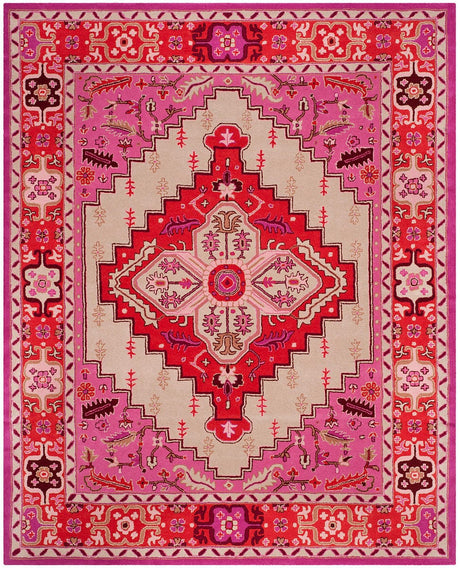 Safavieh Bellagio Blg545A Red Pink/Ivory Rug.