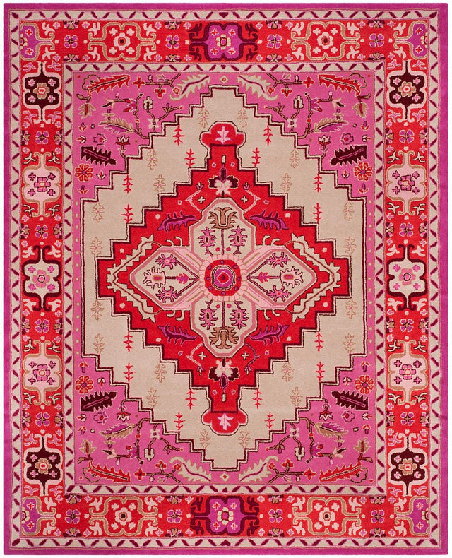 Safavieh Bellagio Blg545A Red Pink/Ivory Rug.