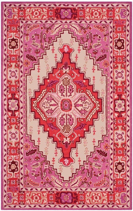 Safavieh Bellagio Blg545A Red Pink/Ivory Rug.