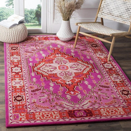 Safavieh Bellagio Blg545B Red/Pink Rug.