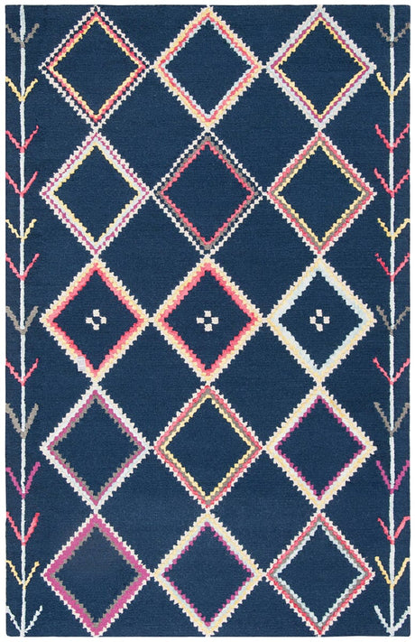 Safavieh Bellagio Blg563N Navy / Multi Rugs.