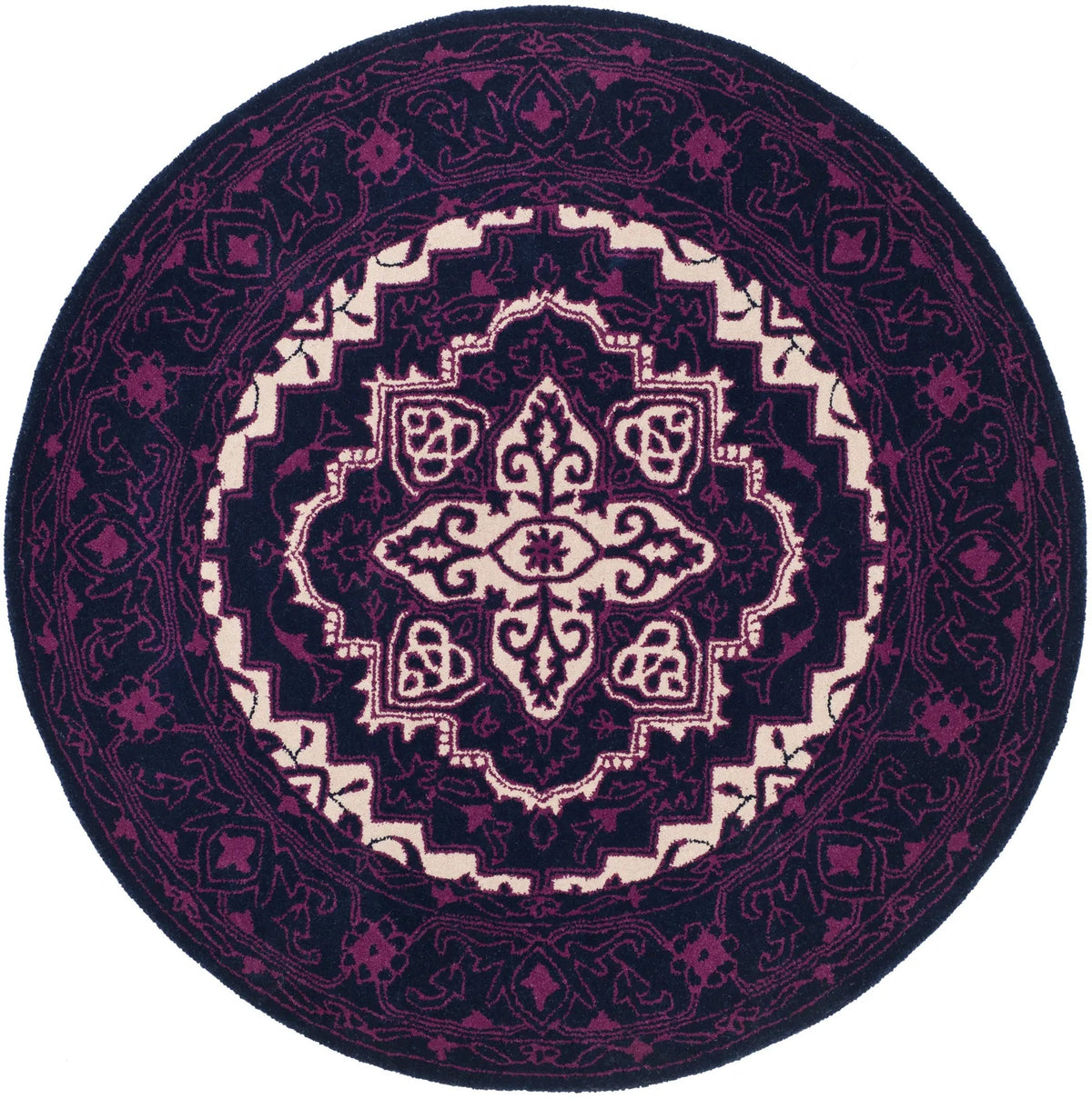 Safavieh Bellagio 5'-0" x 5'-0" Rug in Purple / Ivory