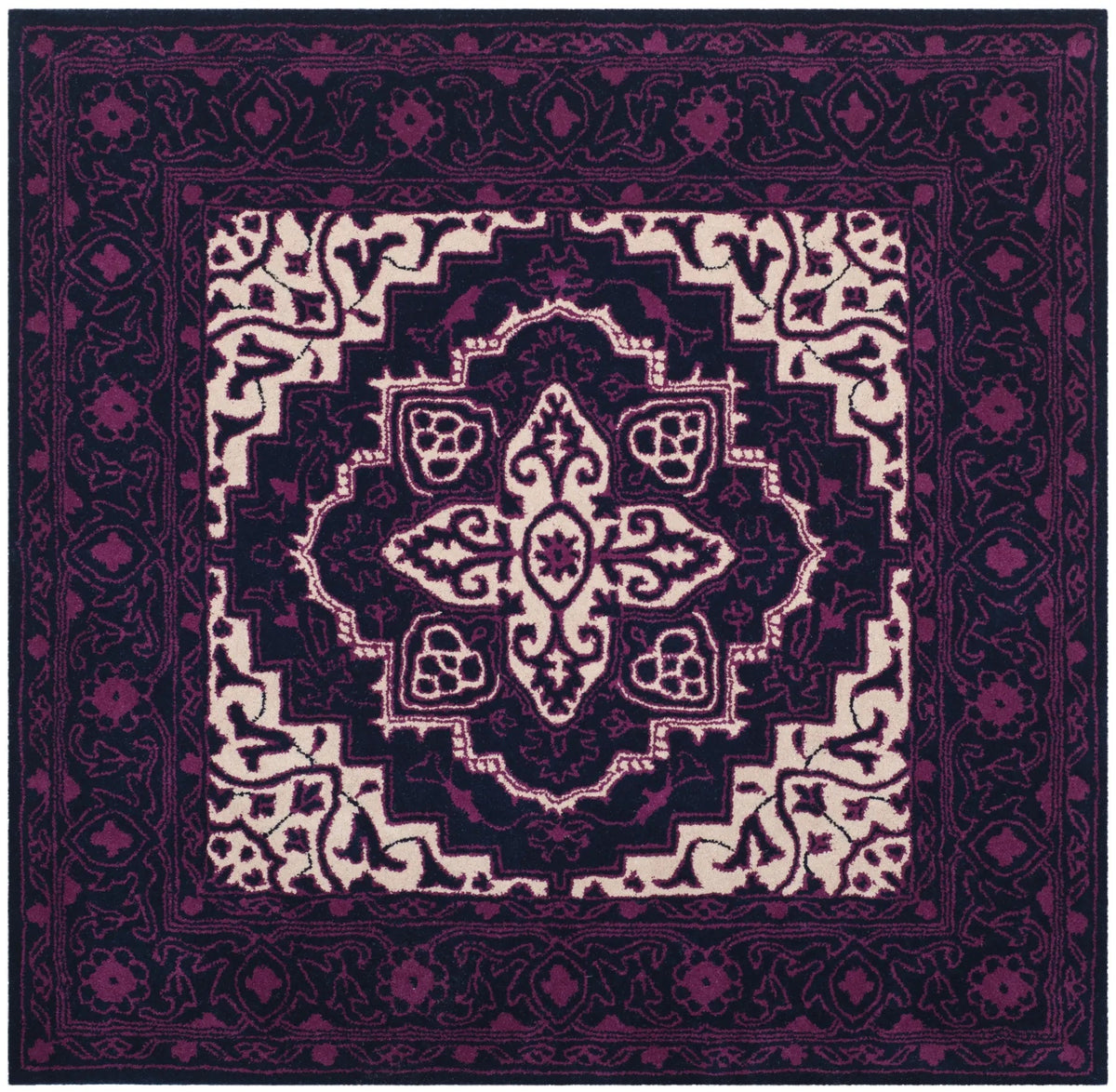 Safavieh Bellagio 5'-0" x 5'-0" Rug in Purple / Ivory