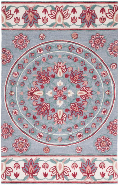 Safavieh Bellagio Blg601H Dark Grey/Ivory Rug.
