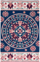Safavieh Bellagio Blg601N Navy/Ivory Rug.