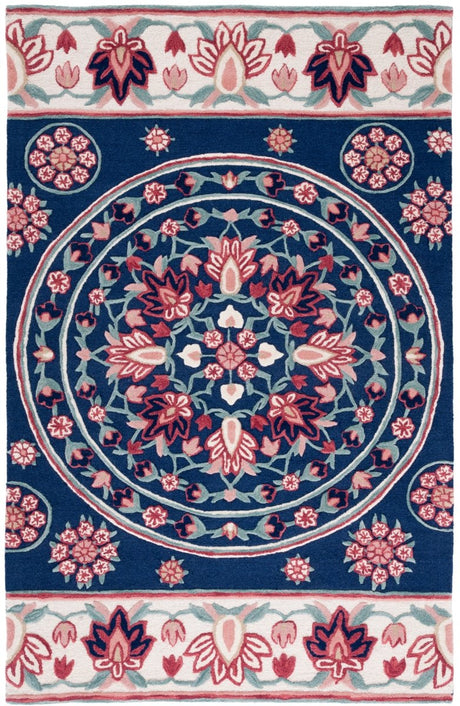 Safavieh Bellagio Blg601N Navy/Ivory Rug.