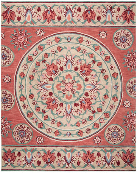 Safavieh Bellagio Blg601Q Red / Beige Rugs.