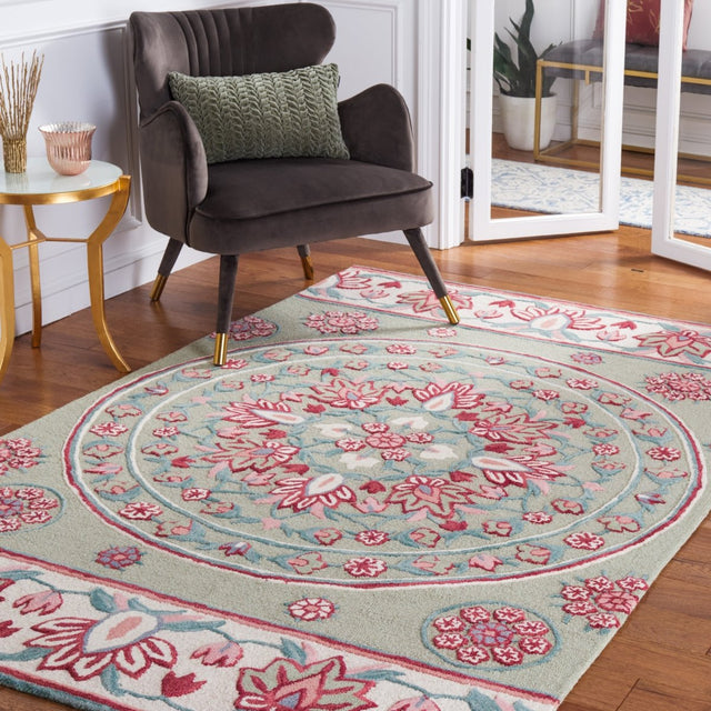 Safavieh Bellagio Blg601W Sage/Ivory Rug.