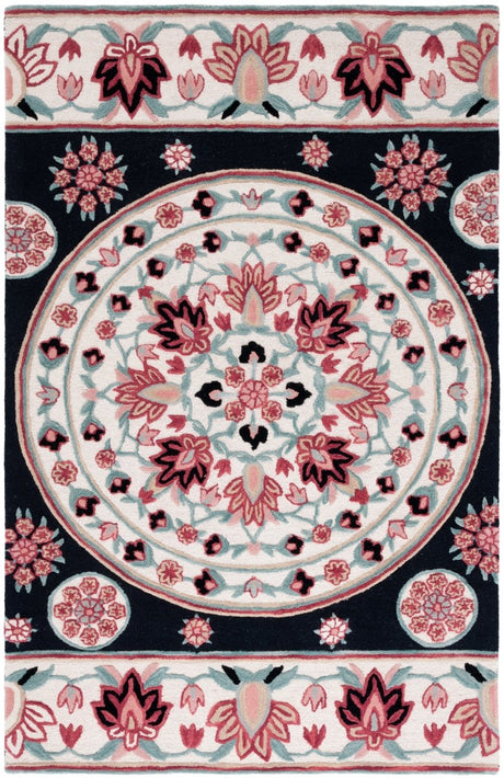 Safavieh Bellagio Blg601Z Black/Ivory Rug.