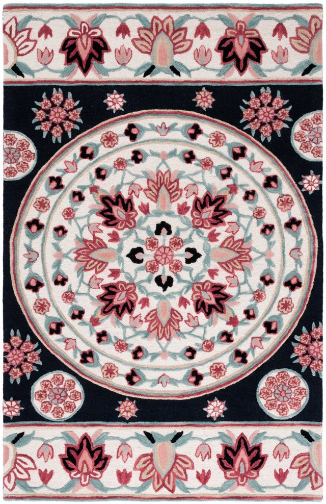 Safavieh Bellagio Blg601Z Black/Ivory Rug.
