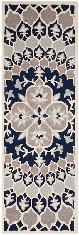 Safavieh Bellagio Blg610C Navy Blue / Ivory Rugs.