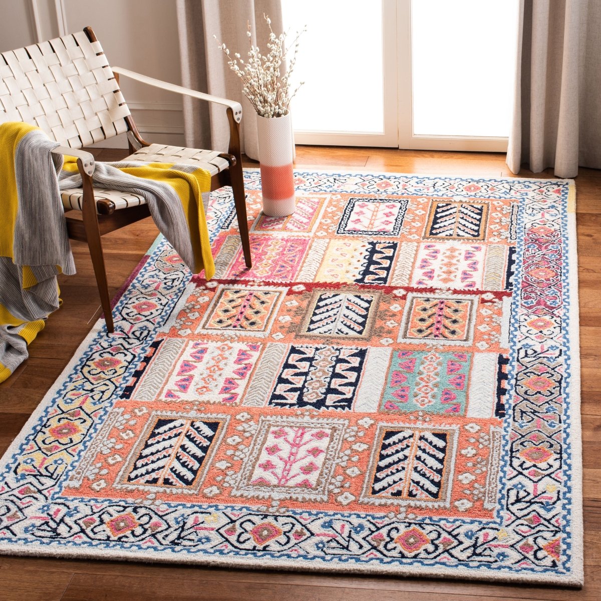 Safavieh Bellagio Blg620A Ivory/Gold Rugs.
