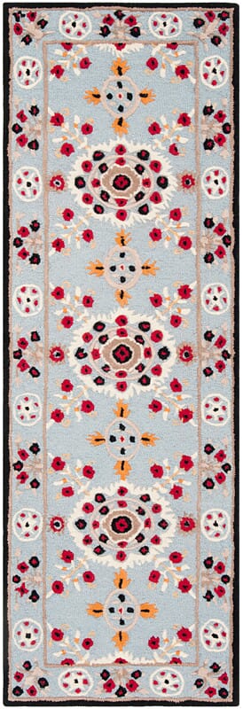 Safavieh Bellagio Blg628B Light Blue / Black Rugs.