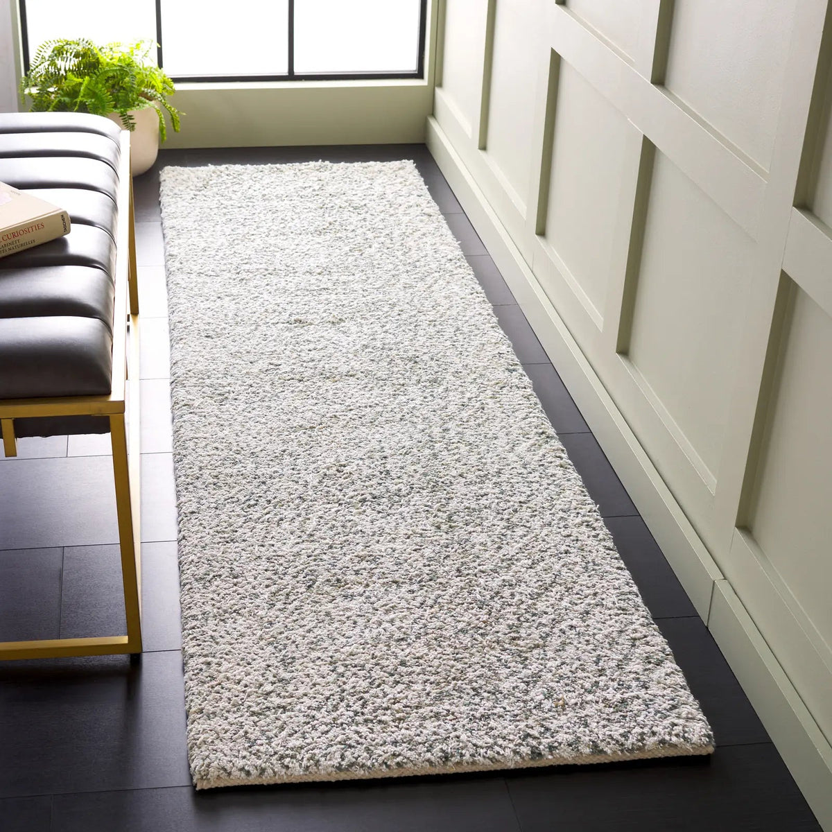 Safavieh Berber 2'-3" x 8'-0" Rug in Ivory / Green