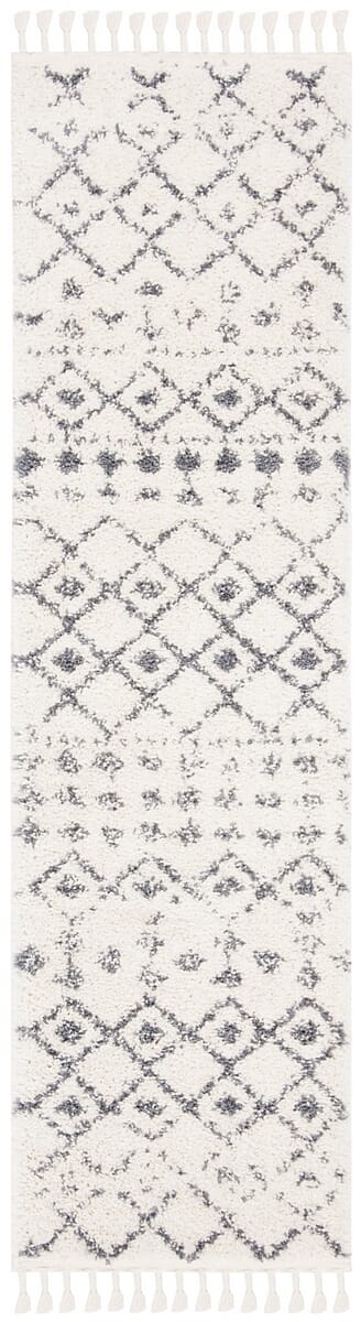 Safavieh Berber Fringe Shag Bfg516A Cream/Dark Grey Rug.