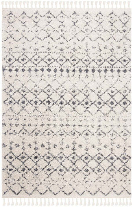 Safavieh Berber Fringe Shag Bfg516A Cream/Dark Grey Rug.