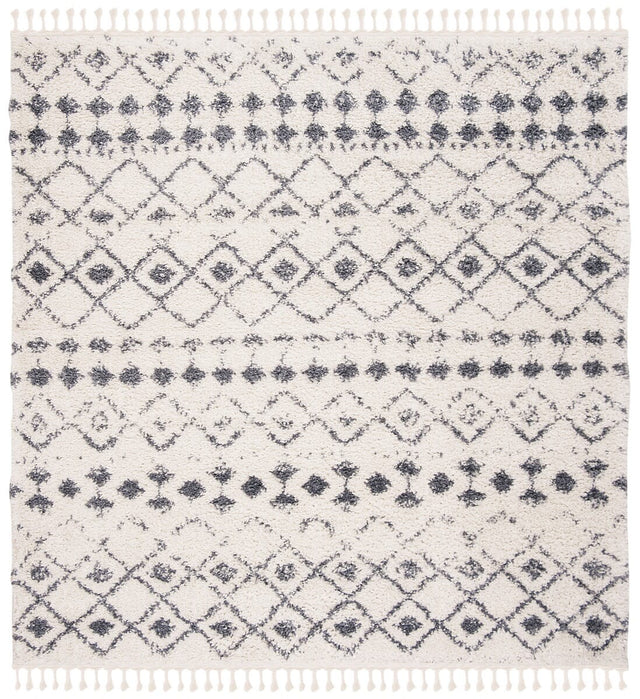 Safavieh Berber Fringe Shag Bfg516A Cream/Dark Grey Rug.