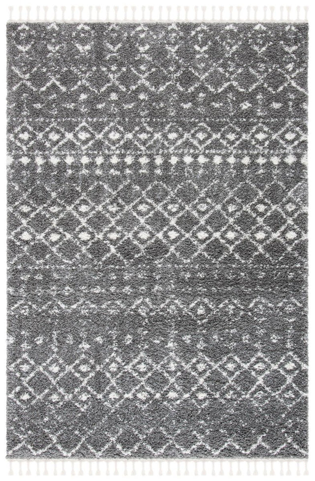 Safavieh Berber Fringe Shag Bfg516F Grey/Ivory Rug.