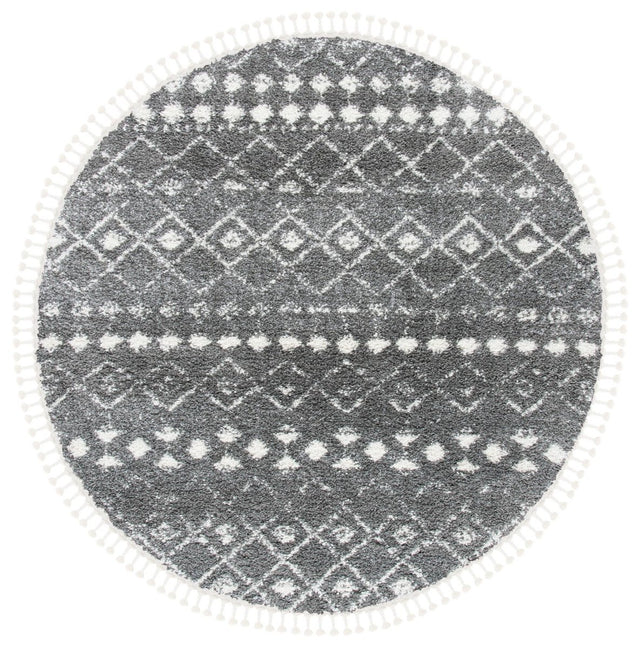 Safavieh Berber Fringe Shag Bfg516F Grey/Ivory Rug.