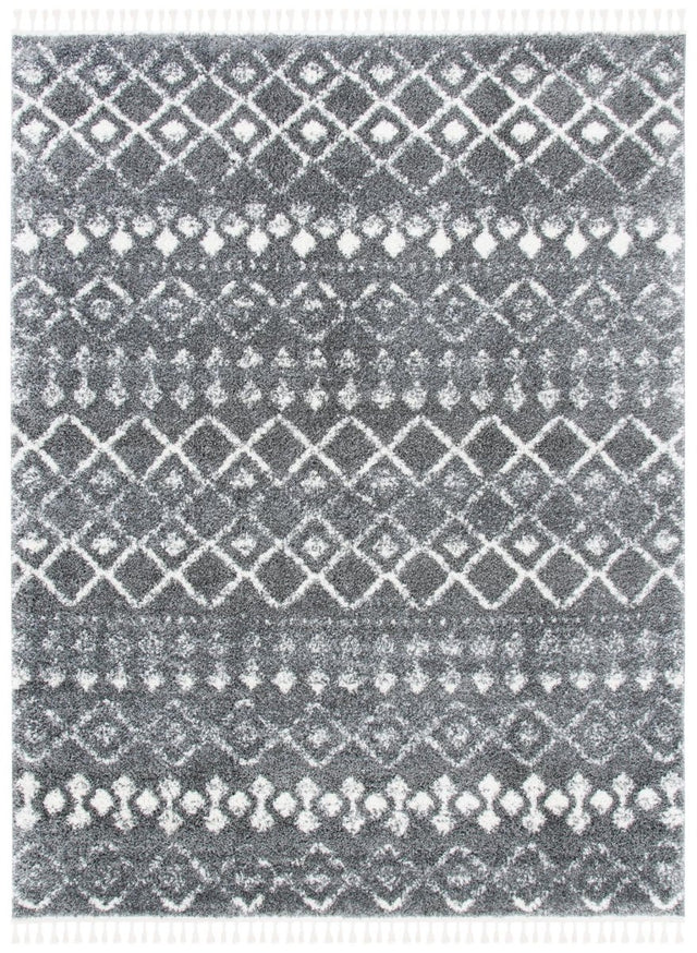 Safavieh Berber Fringe Shag Bfg516F Grey/Ivory Rug.