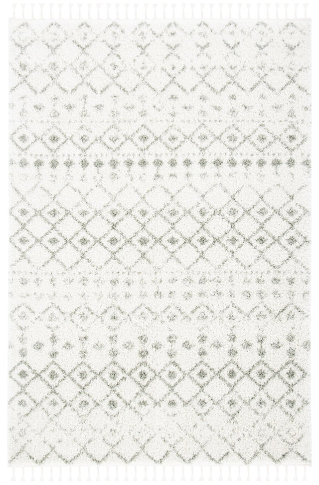 Safavieh Berber Fringe Shag Bfg516H Ivory/Sage Rug.