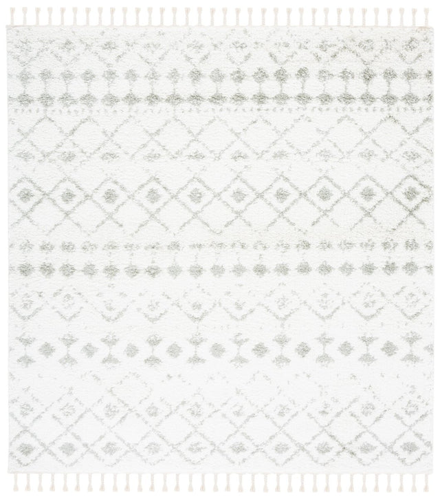 Safavieh Berber Fringe Shag Bfg516H Ivory/Sage Rug.