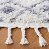 Safavieh Berber Fringe Shag Bfg516J Ivory/Grey Rug.