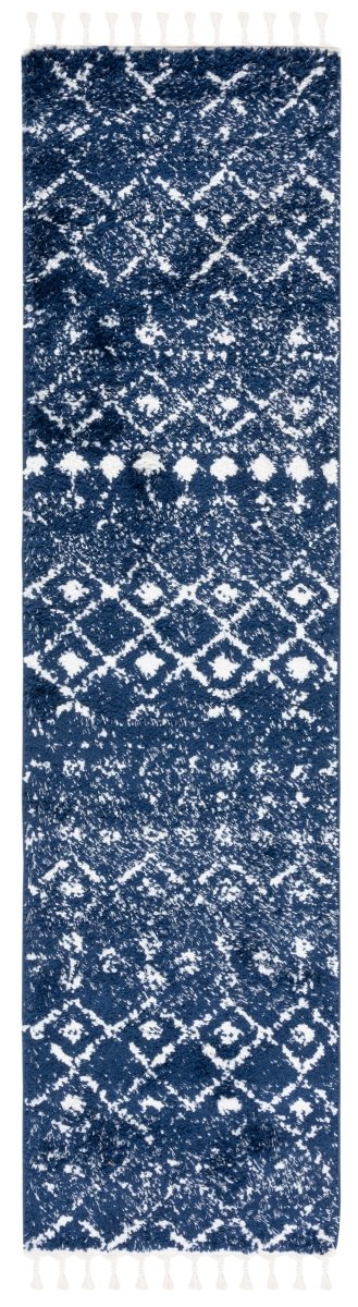 Safavieh Berber Fringe Shag Bfg516N Navy/Ivory Rug.