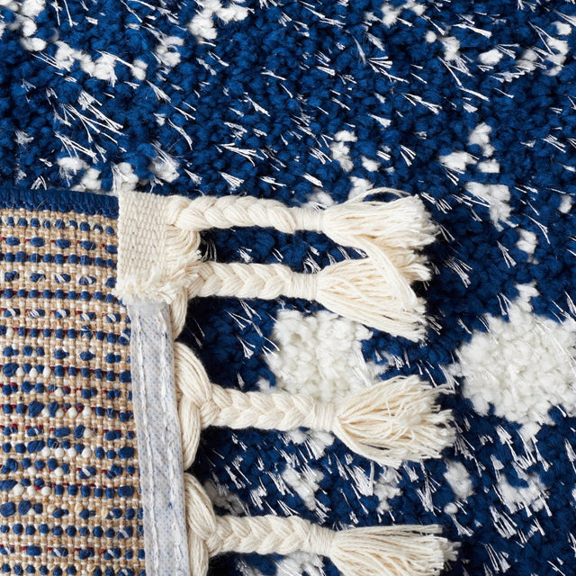 Safavieh Berber Fringe Shag Bfg516N Navy/Ivory Rug.