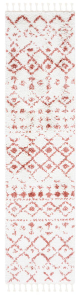 Safavieh Berber Fringe Shag Bfg516P Ivory/Rust Rug.