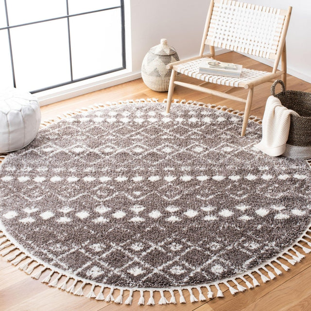 Safavieh Berber Fringe Shag Bfg516T Brown/Ivory Rugs.