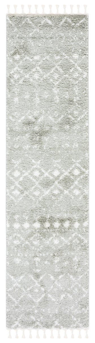 Safavieh Berber Fringe Shag Bfg516W Sage/Ivory Rug.