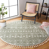 Safavieh Berber Fringe Shag Bfg516W Sage/Ivory Rug.