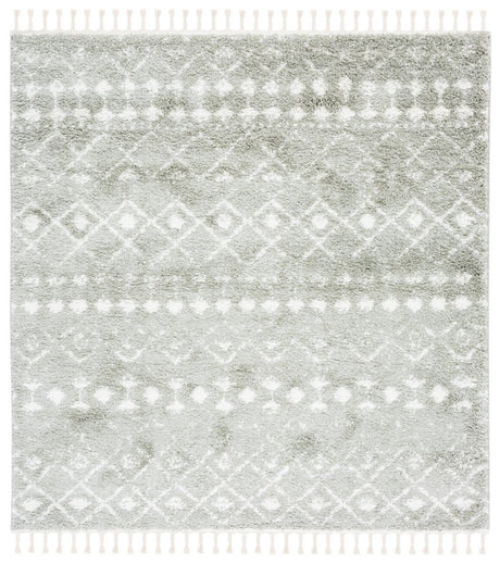 Safavieh Berber Fringe Shag Bfg516W Sage/Ivory Rug.