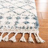 Safavieh Berber Fringe Shag Bfg519A Cream/Blue Rug.