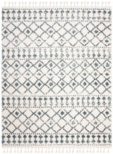Safavieh Berber Fringe Shag Bfg519A Cream/Blue Rug.