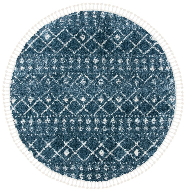 Safavieh Berber Fringe Shag Bfg519M Blue/Ivory Rugs.