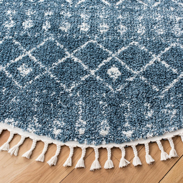 Safavieh Berber Fringe Shag Bfg519M Blue/Ivory Rugs.