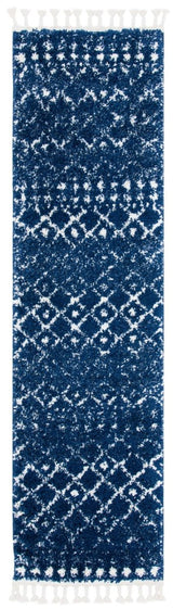 Safavieh Berber Fringe Shag Bfg519N Dark Blue/Ivory Rugs.