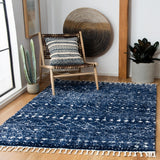 Safavieh Berber Fringe Shag Bfg519N Dark Blue/Ivory Rugs.