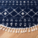 Safavieh Berber Fringe Shag Bfg519N Dark Blue/Ivory Rugs.