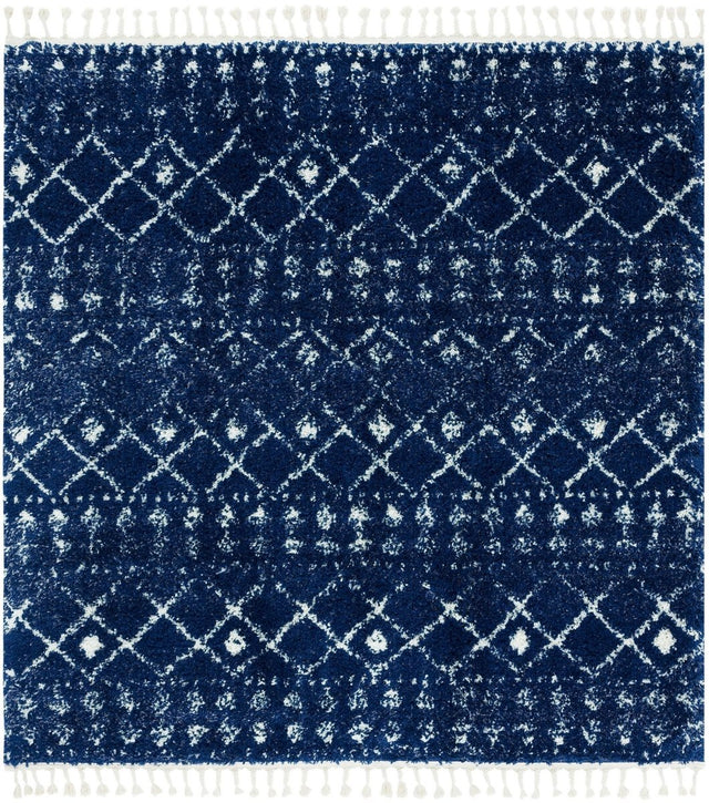 Safavieh Berber Fringe Shag Bfg519N Dark Blue/Ivory Rugs.