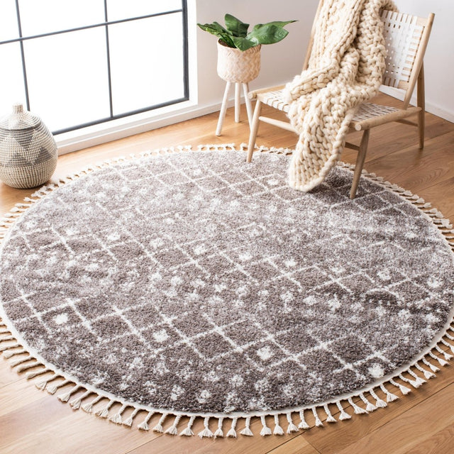 Safavieh Berber Fringe Shag Bfg519T Brown/Ivory Rugs.