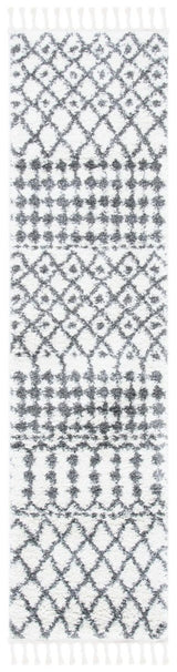Safavieh Berber Fringe Shag Bfg538A Ivory/Dark Grey Rug.