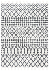 Safavieh Berber Fringe Shag Bfg538A Ivory/Dark Grey Rug.