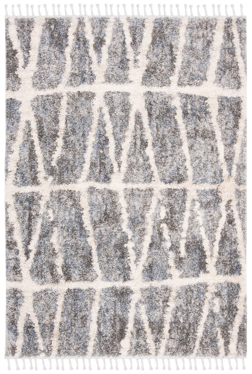 Safavieh Berber Fringe Shag Bfg605N Grey/Cream Rug.